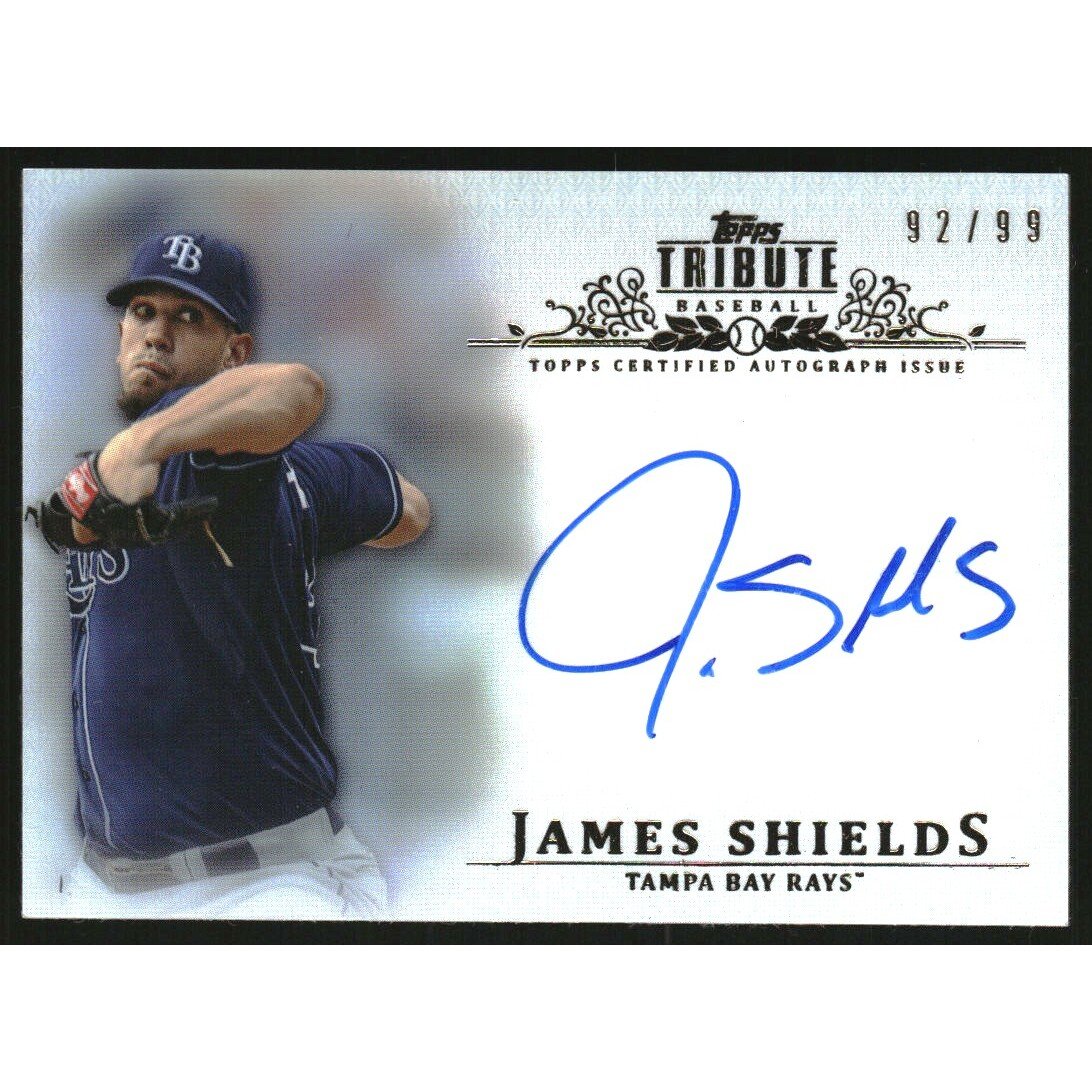 2013 Topps Tribute Autographs #JSH James Shields. rookie card picture