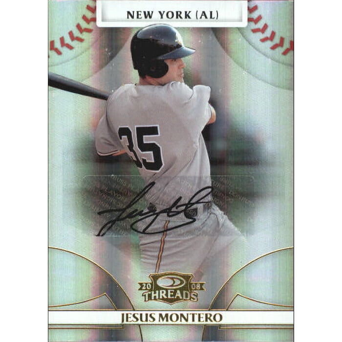 2008 Donruss Threads Signatures Gold #80 Jesus Montero/975. rookie card picture