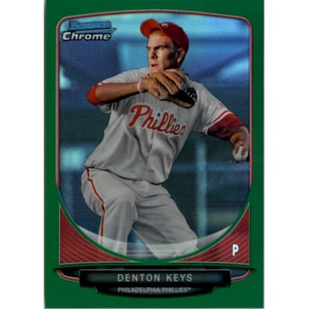 2013 Bowman Chrome Draft Draft Picks Green Refractors #BDPP77 Denton Keys