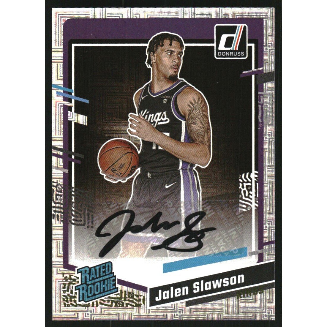 2023-24 Donruss Rated Rookies Signatures Choice #271 Jalen Slawson. rookie card picture