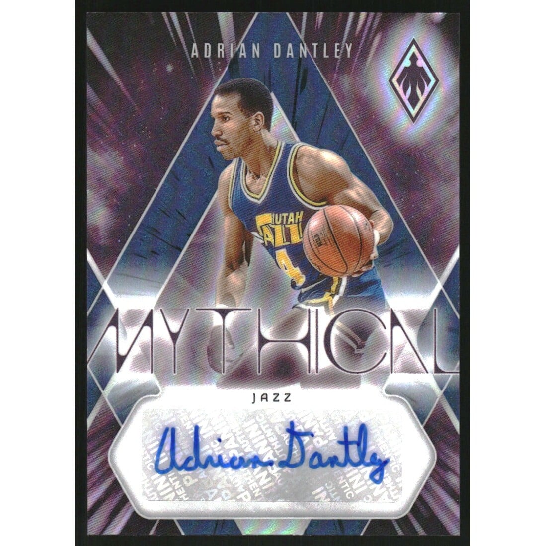2023-24 Panini Phoenix Mythical Autographs Purple #13 Adrian Dantley/75. rookie card picture
