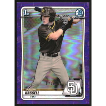 2020 Bowman Chrome Draft Purple Refractors #BD39 Robert Hassell