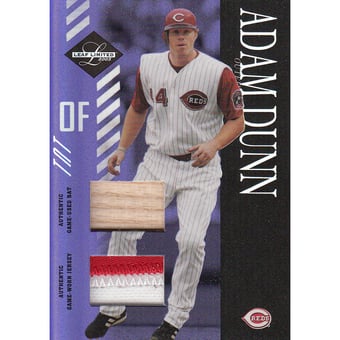 2003 Leaf Limited TNT Prime #141 Adam Dunn H Bat-Jsy