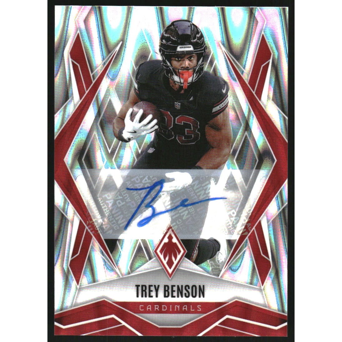 2025 Panini Phoenix Seismic Autographs #27 Trey Benson/20. rookie card picture