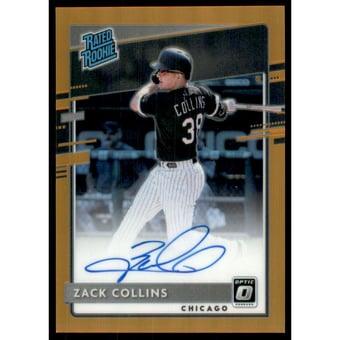 2020 Donruss Optic Rated Rookies Signatures Orange #9 Zack Collins/99