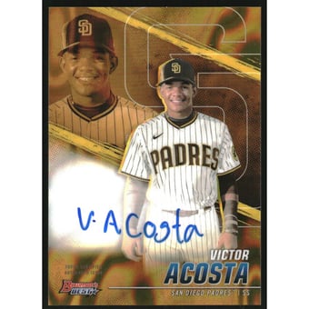 2021 Bowman's Best Best of '21 Autographs Gold Lava Refractors #B21VA Victor Acosta