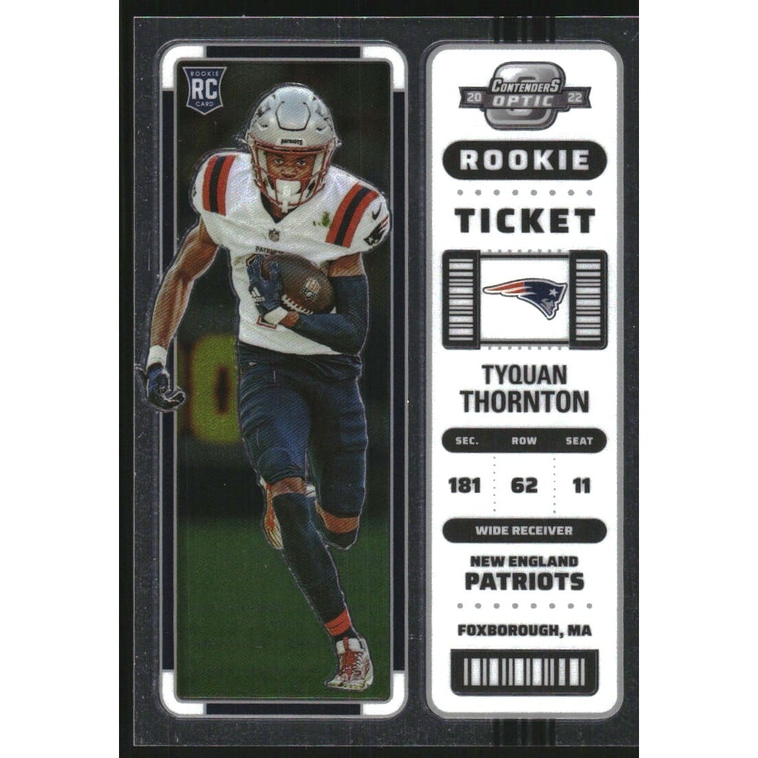 2022 Panini Contenders Optic #96 Tyquan Thornton RC. rookie card picture