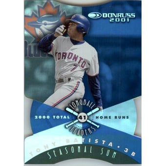 2001 Donruss Longball Leaders Seasonal Sum #LL19 Tony Batista/41