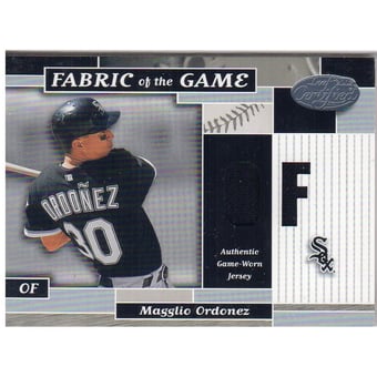 2002 Leaf Certified Fabric of the Game #116PS Magglio Ordonez/50