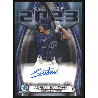2023 Bowman Chrome Draft Class of '23 Autographs #23AAS Adrian Santana