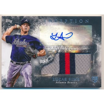 2018 Topps Inception Patch Autographs #IAPLS Lucas Sims/299