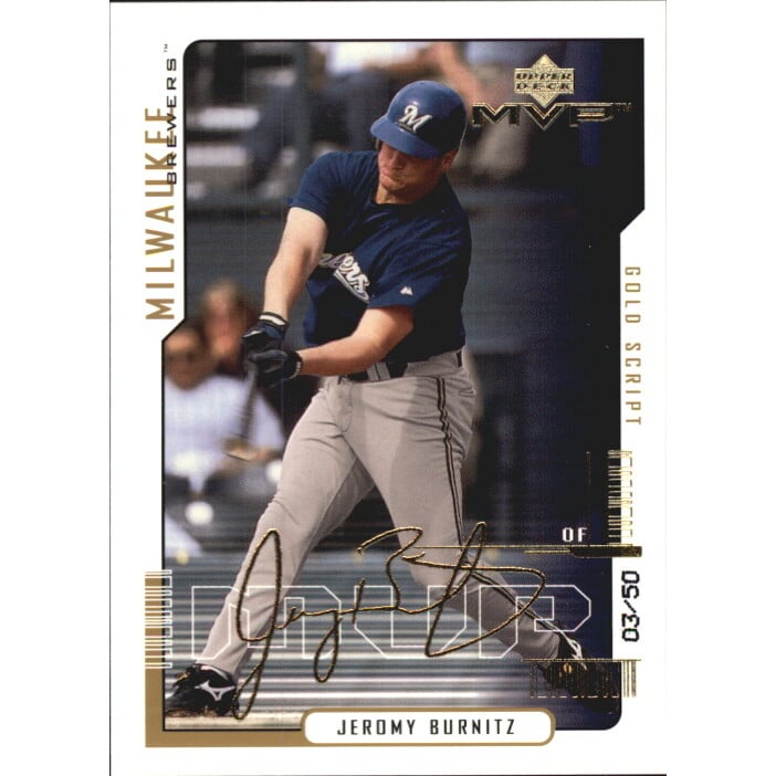 2000 Upper Deck MVP Gold Script #30 Jeromy Burnitz. rookie card picture