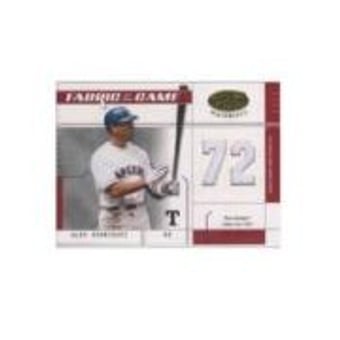2003 Leaf Certified Materials Fabric of the Game #10DY Alex Rodriguez Rgr DY/72