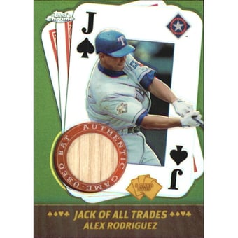 2002 Topps Chrome 5-Card Stud Jack of all Trades Relics #5JAR Alex Rodriguez Bat