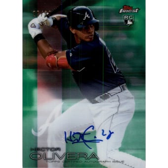 2016 Finest Autographs Green Refractors #FAHO Hector Olivera