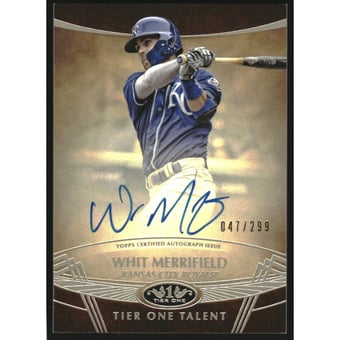 2019 Topps Tier One Talent Autographs #TTAWM Whit Merrifield/299