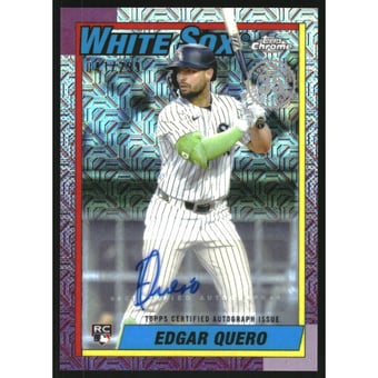 2025 Topps Update '90 Topps Silver Pack Chrome Autographs #U90C81 Edgar Quero/299