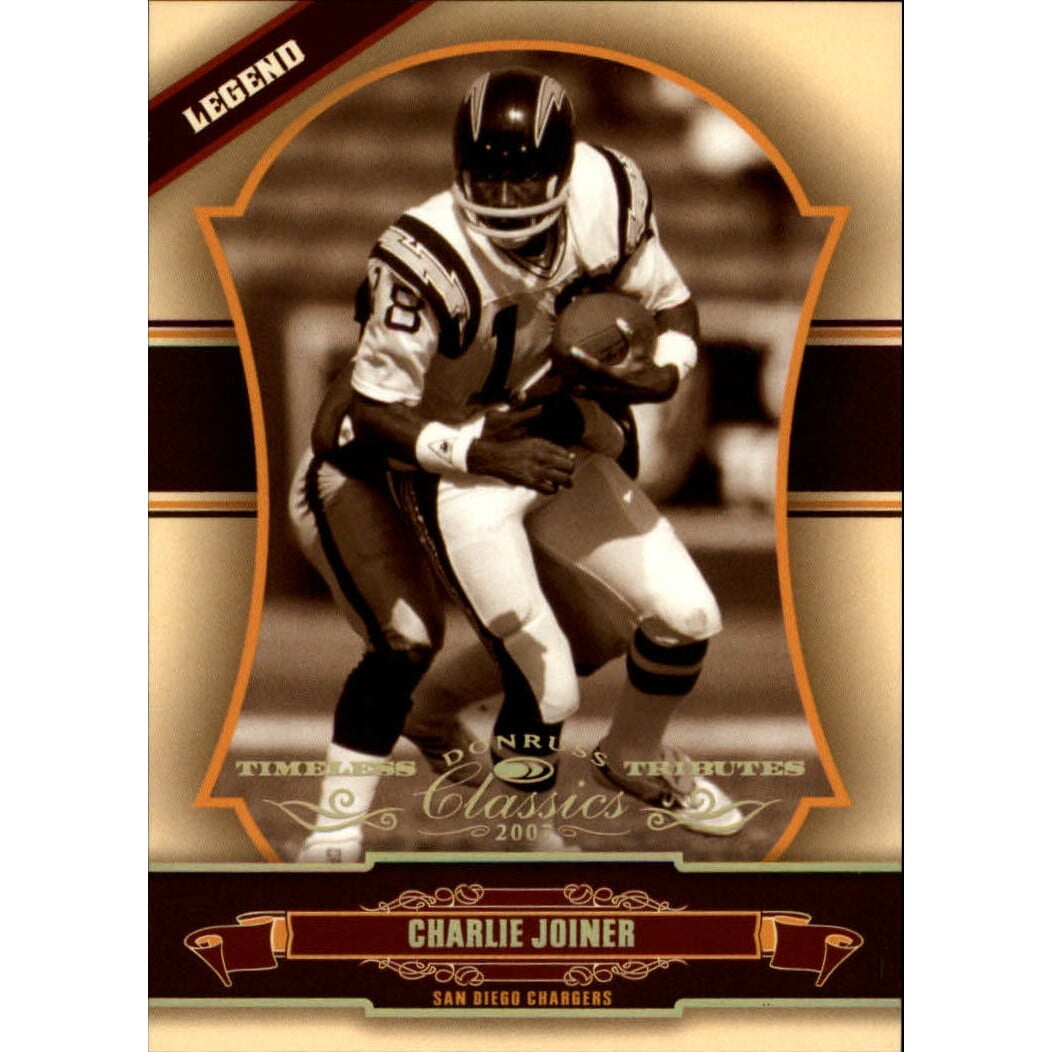 2007 Donruss Classics Timeless Tributes Gold #109 Charlie Joiner. rookie card picture