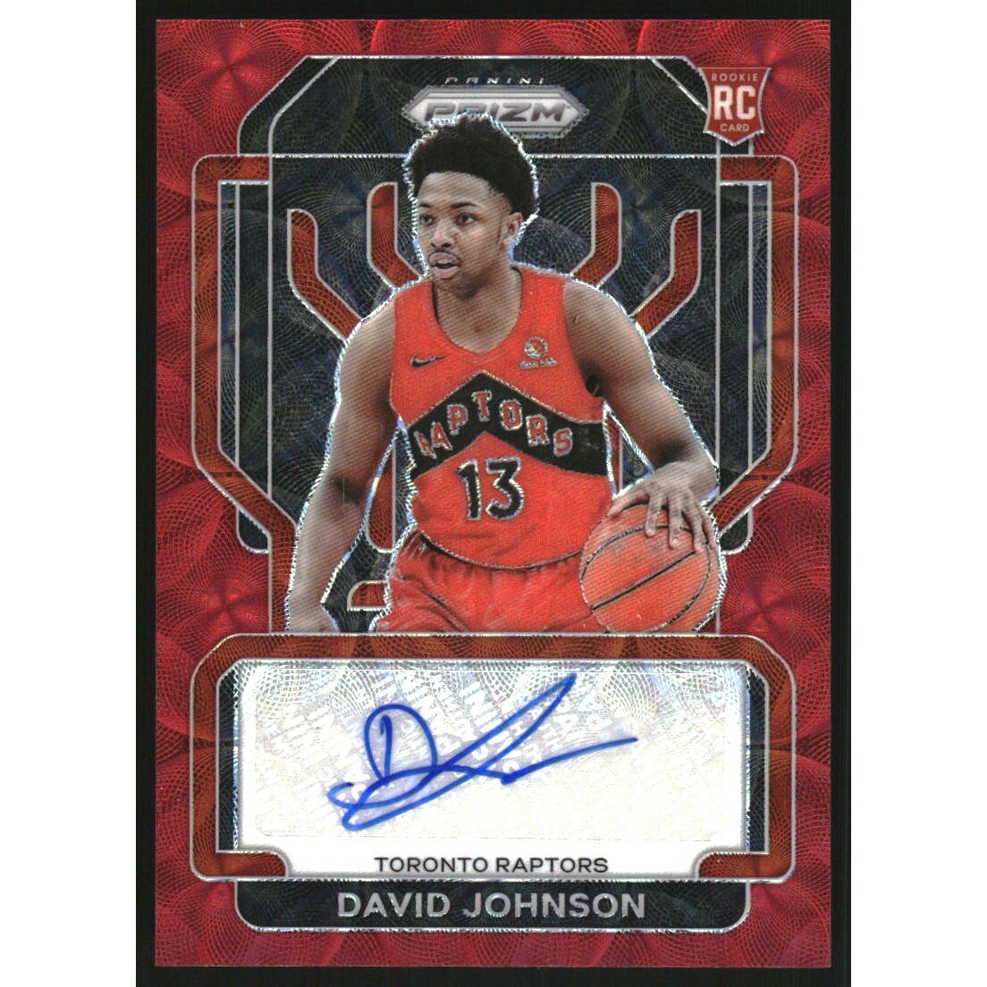 2021-22 Panini Prizm Rookie Signatures Prizms Choice #49 David Johnson. rookie card picture