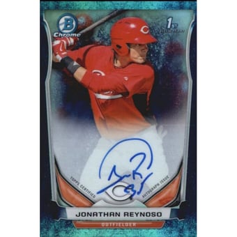 2014 Bowman Chrome Prospect Autographs Bubble Refractors #BCAPJRE Jonathan Reynoso
