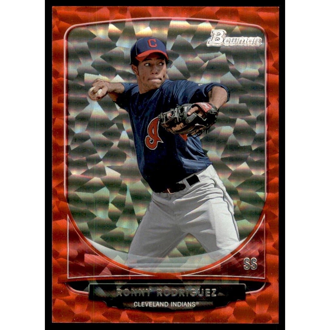2013 Bowman Prospects Red Ice #BP101 Ronny Rodriguez. rookie card picture