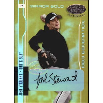2003 Leaf Certified Materials Mirror Gold Autographs #244 Josh Stewart NG/25