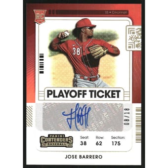 2021 Panini Contenders Playoff Ticket #166 Jose Barrero AU/18