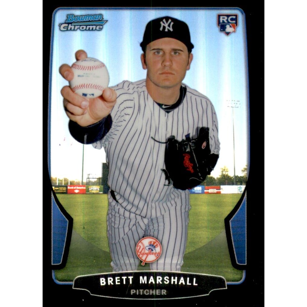 2013 Bowman Chrome Black Refractors #68 Brett Marshall. rookie card picture