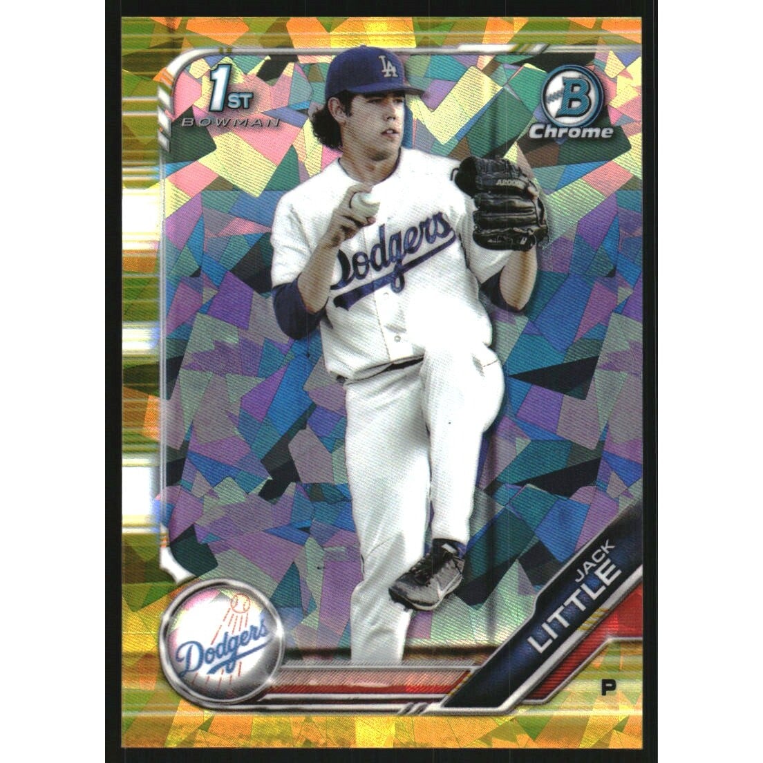 2019 Bowman Chrome Draft Sapphire Gold #BDC43 Jack Little. rookie card picture