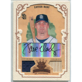 2004 Diamond Kings DK Combos Framed Bronze #72 Xavier Nady Bat-Hat/10
