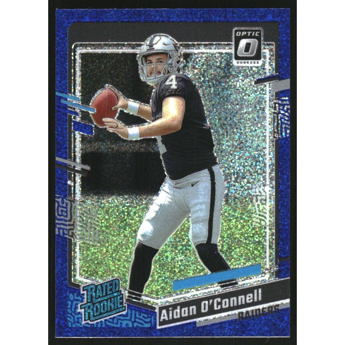 2023 Donruss Optic Blue Glitter #258 Aidan O'Connell RR. rookie card picture