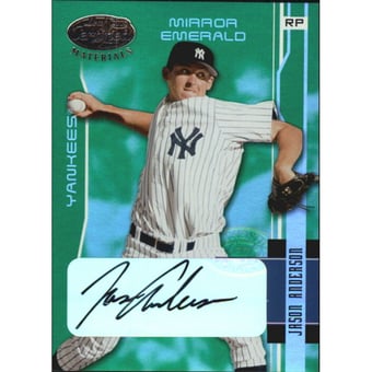 2003 Leaf Certified Materials Mirror Emerald Autographs #129 Jason Anderson