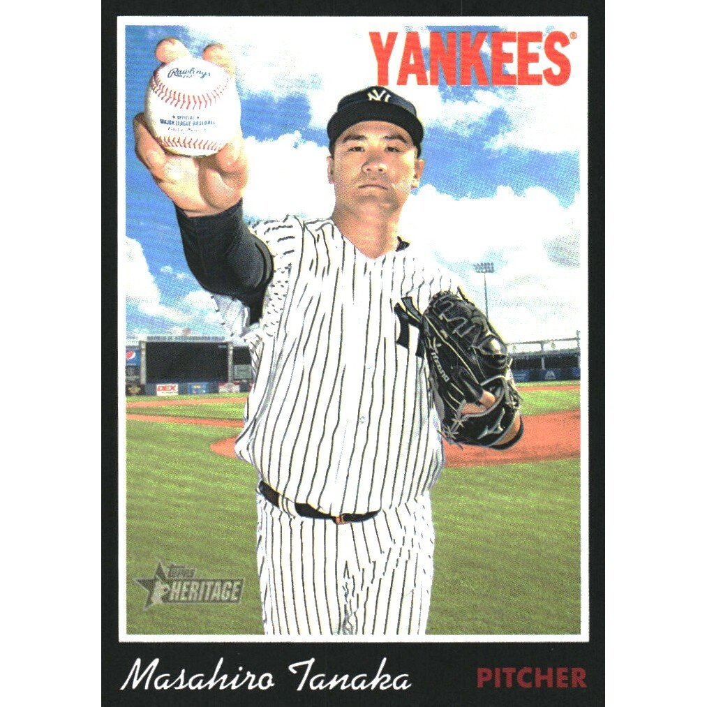 2019 Topps Heritage Black Border #100 Masahiro Tanaka. rookie card picture