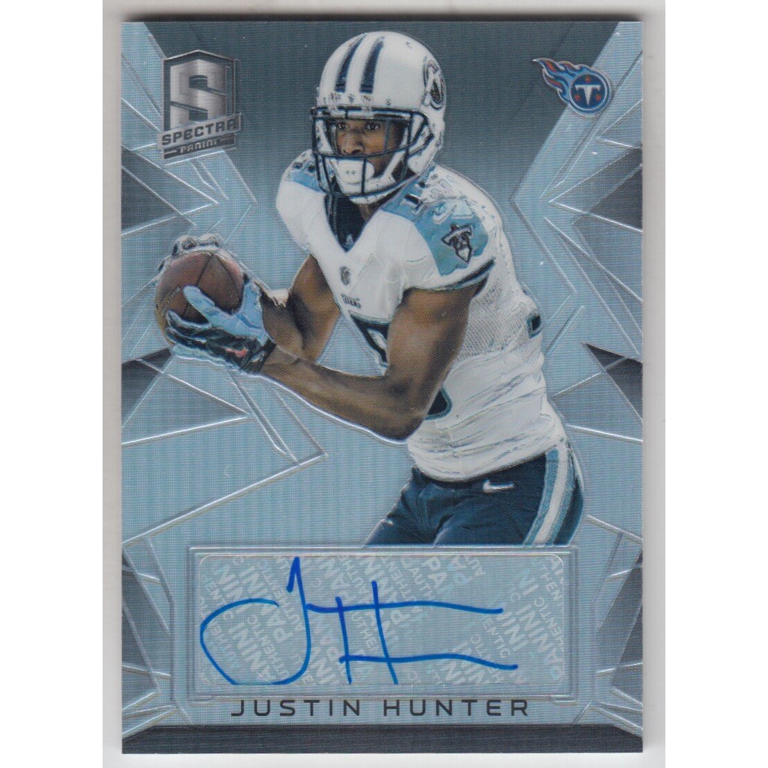 2015 Panini Spectra Signatures #50 Justin Hunter/99. rookie card picture