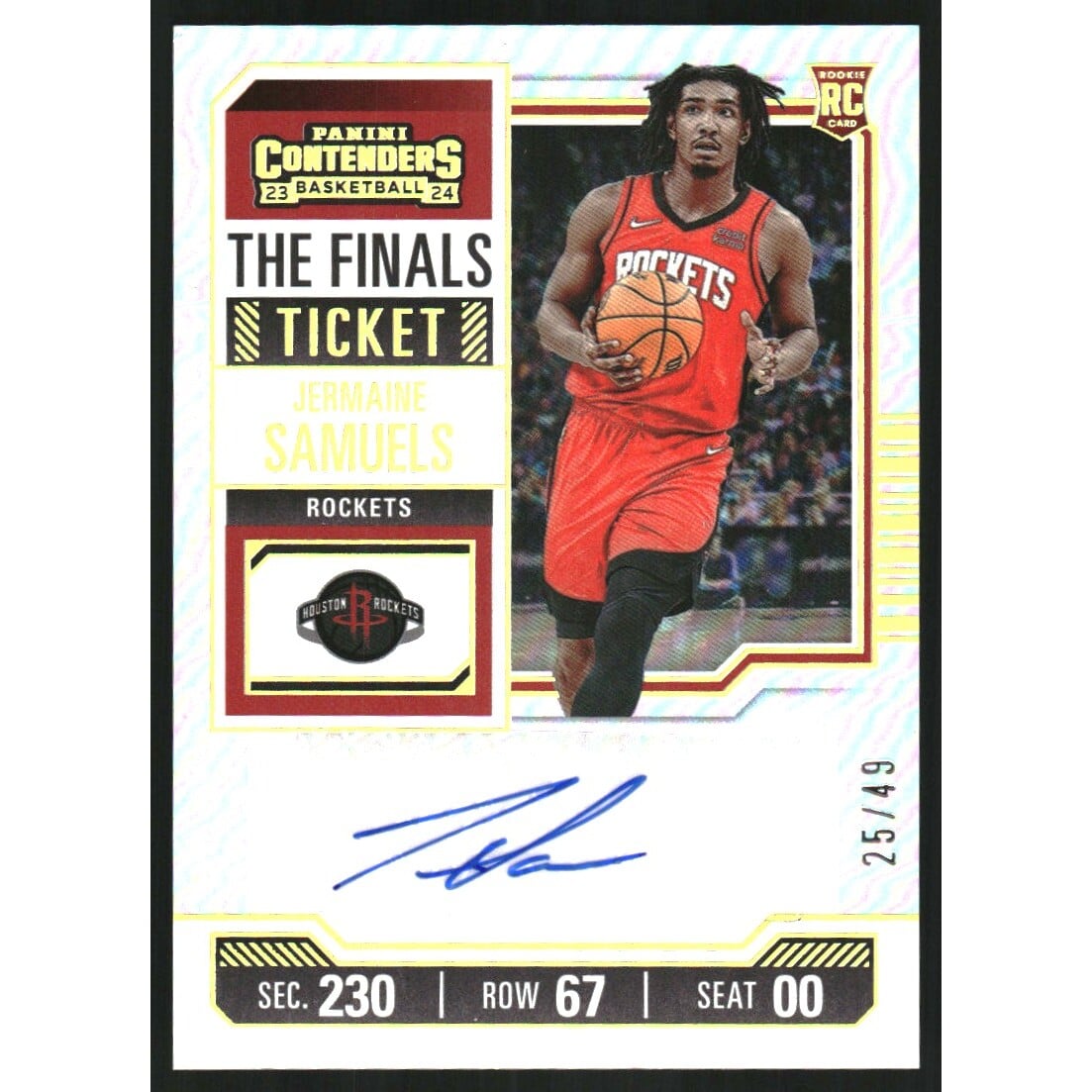 2023-24 Panini Contenders The Finals Ticket #162 Jermaine Samuels. rookie card picture