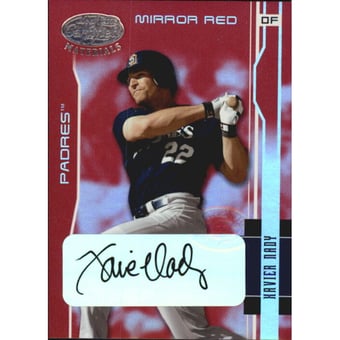 2003 Leaf Certified Materials Mirror Red Autographs #158 Xavier Nady Hat/15