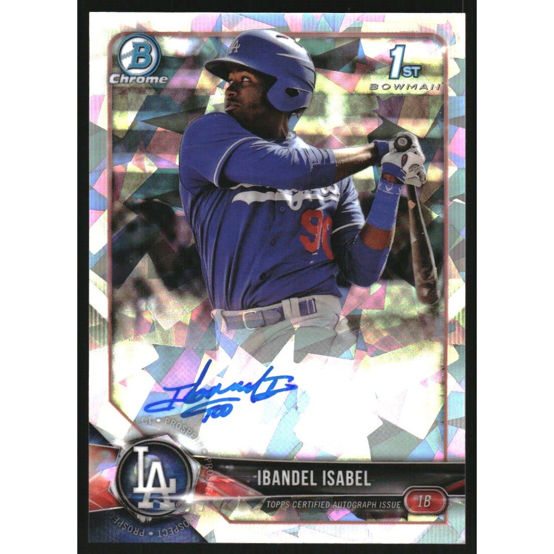2018 Bowman Chrome Prospect Autographs Atomic Refractors #CPAII Ibandel Isabel. rookie card picture
