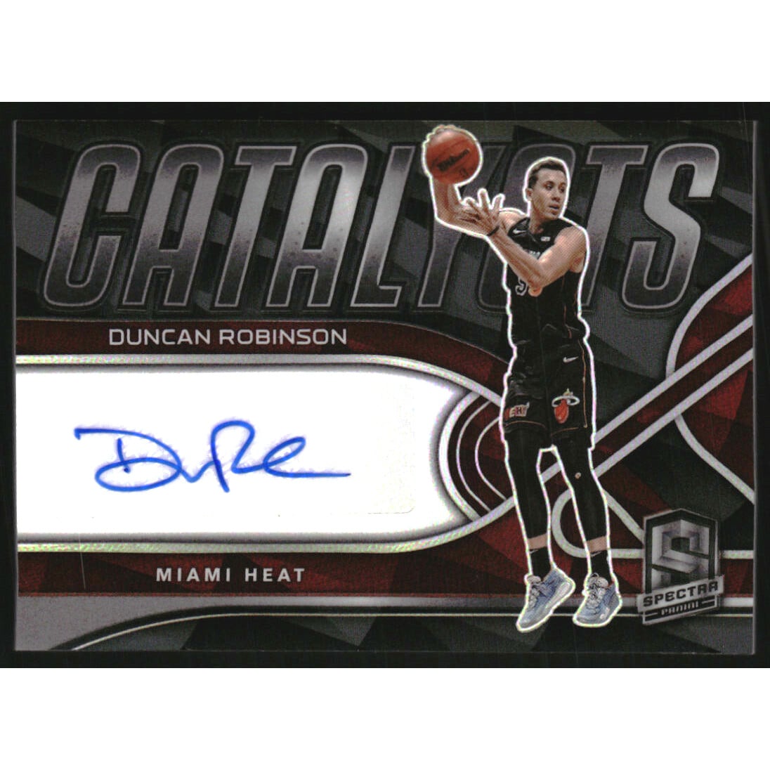 2021-22 Panini Spectra Catalysts Signatures #19 Duncan Robinson/99. rookie card picture