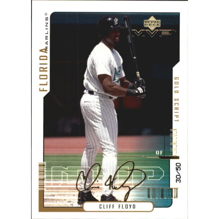 2000 Upper Deck MVP Gold Script #112 Cliff Floyd. rookie card picture