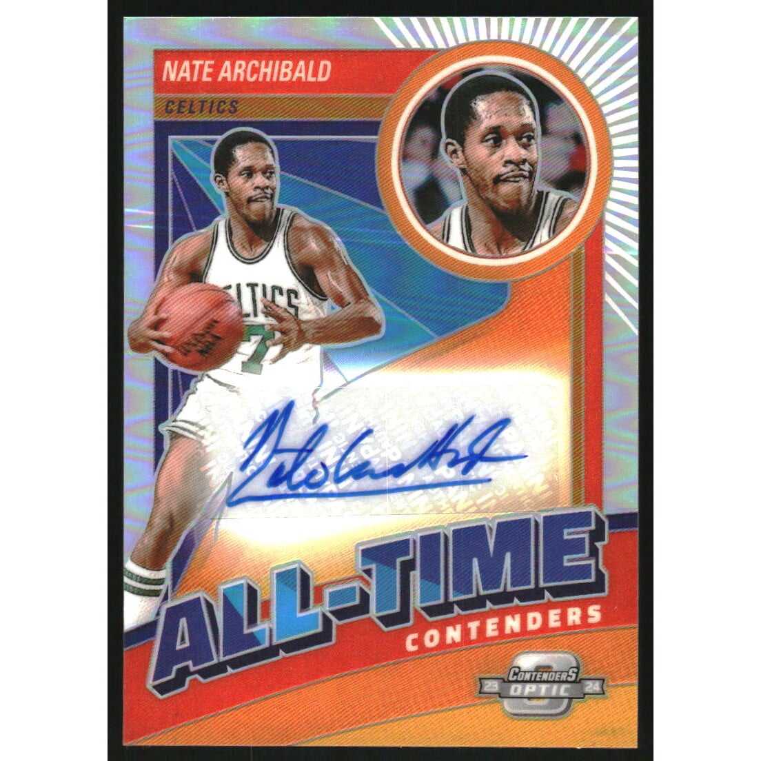 2023-24 Panini Contenders Optic All-Time Contenders Autographs #19 Nate Archibald/125. rookie card picture