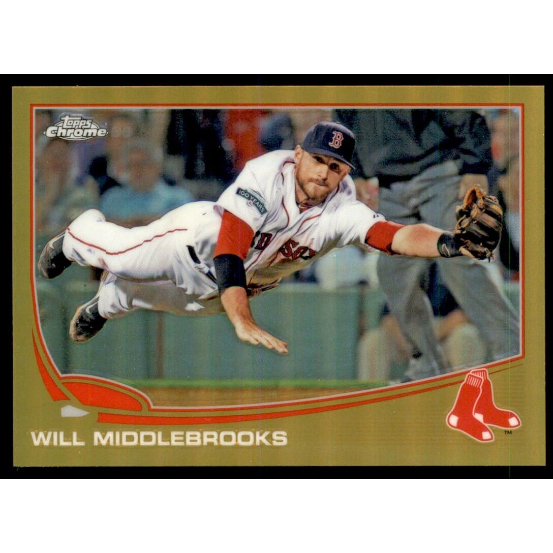 2013 Topps Chrome Gold Refractors #133 Will Middlebrooks. rookie card picture