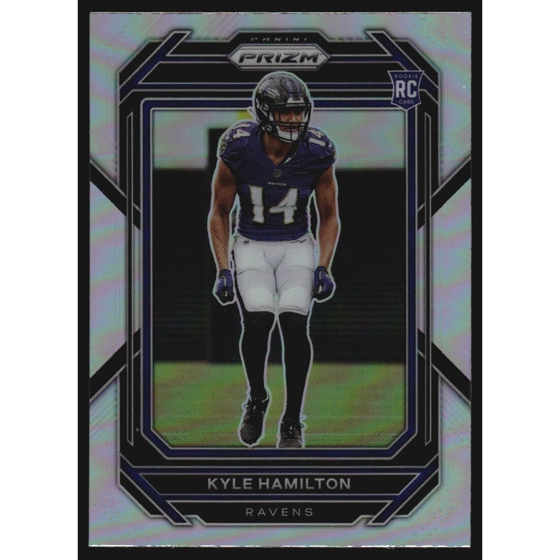 2022 Panini Prizm Prizms Silver #342 Kyle Hamilton. rookie card picture