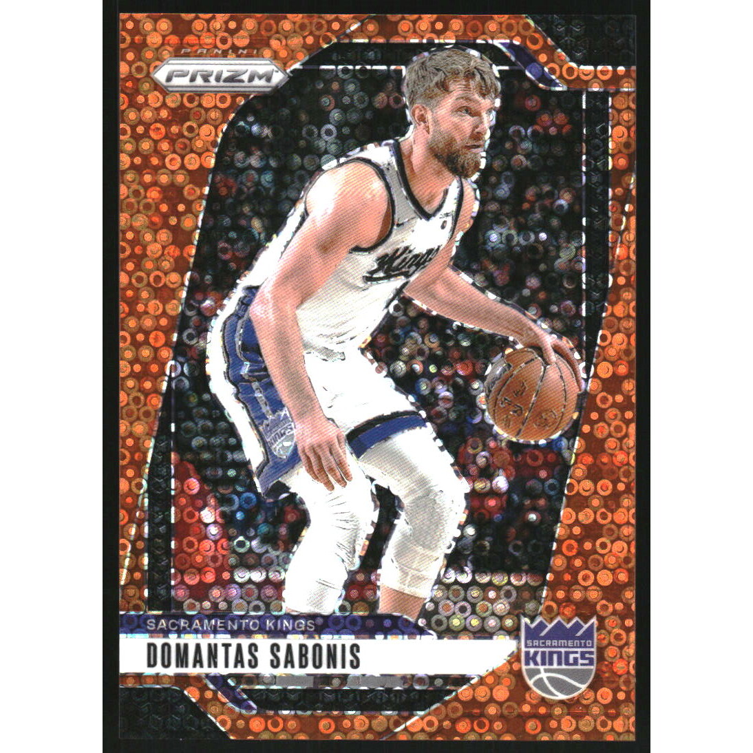 2024-25 Panini Prizm Prizms Fast Break Orange #86 Domantas Sabonis