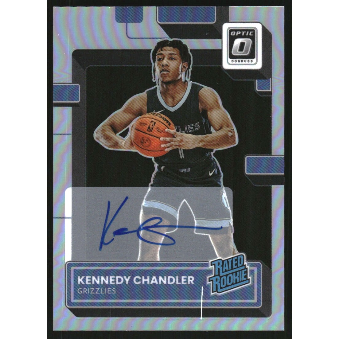 2022-23 Donruss Optic Rated Rookies Signatures Holo #219 Kennedy Chandler 2022-23 Donruss Optic Rated Rookies Signatures Holo #219 Kennedy Chandler