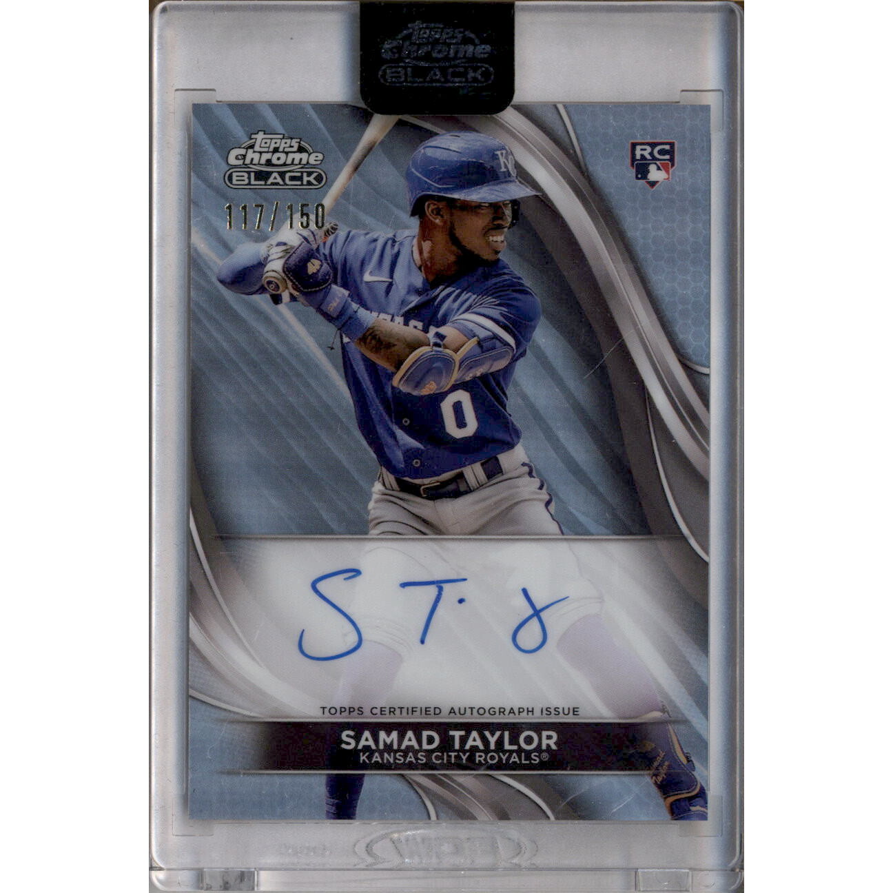 2024 Topps Chrome Black Autographs Refractors #CBAST Samad Taylor. rookie card picture