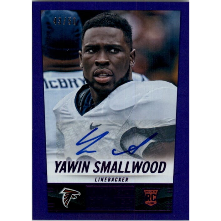 2014 Panini Hot Rookies Rookie Signatures Purple #438 Yawin Smallwood/50. rookie card picture