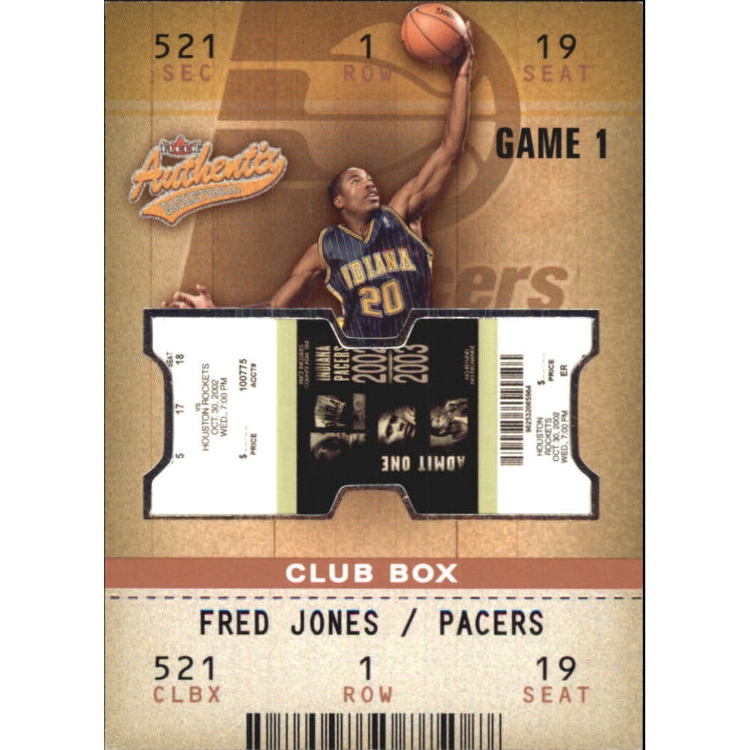 2002-03 Fleer Authentix Club #130 Fred Jones. rookie card picture