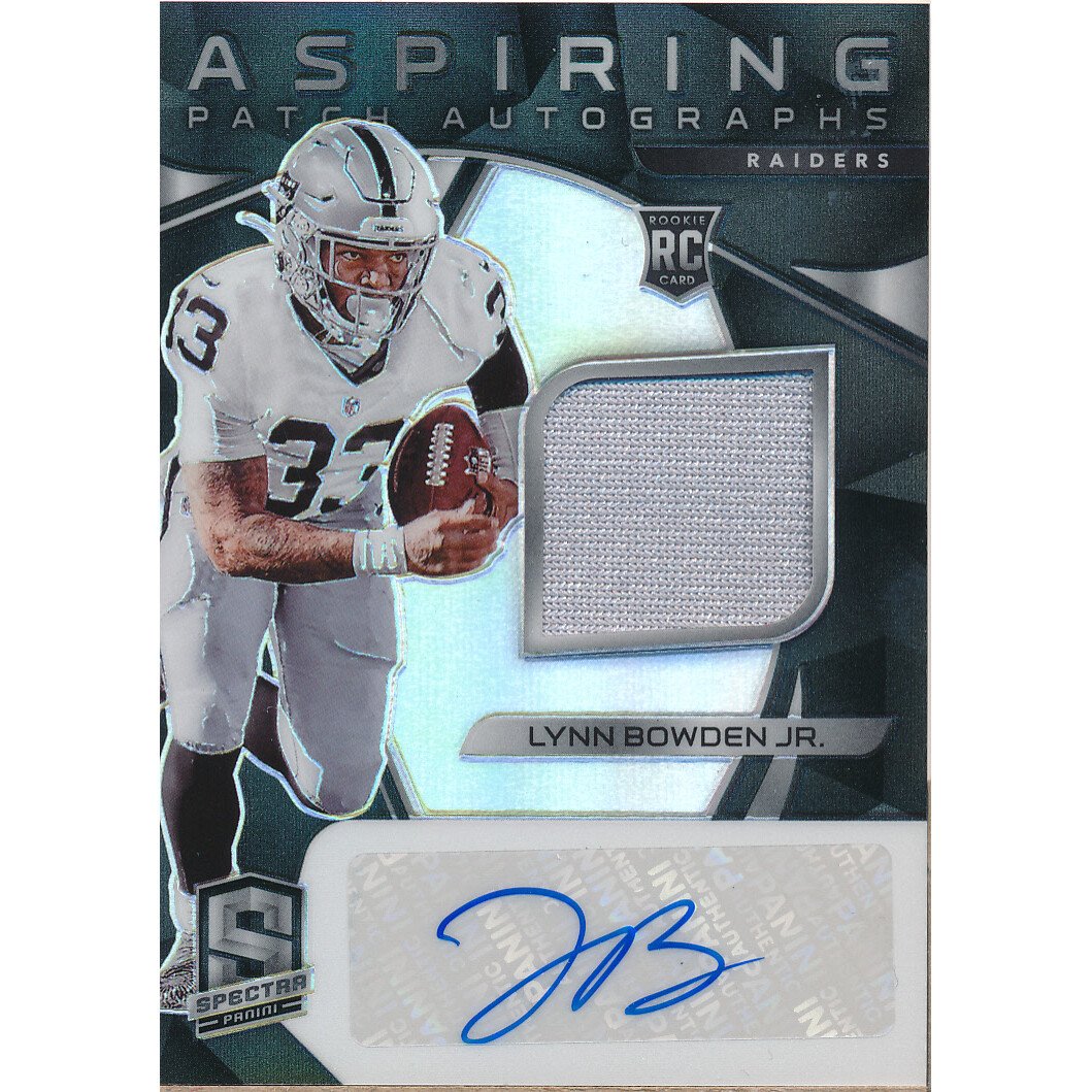 2020 Panini Spectra Aspiring Patch Autographs #17 Lynn Bowden Jr./99. rookie card picture