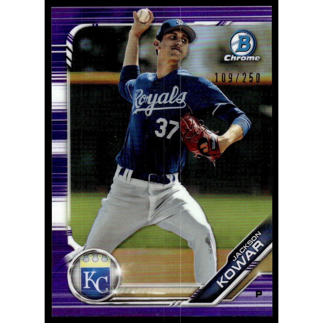 2019 Bowman Chrome Draft Orange Refractors #BDC9 Jackson Kowar. rookie card picture