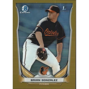 2014 Bowman Chrome Draft Gold Refractors #CDP85 Brian Gonzalez